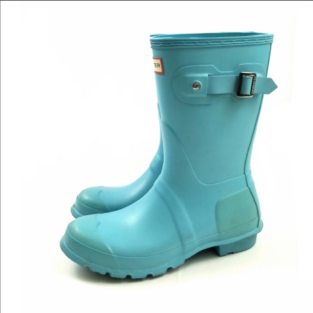 Hunter Tiffany blue short boots